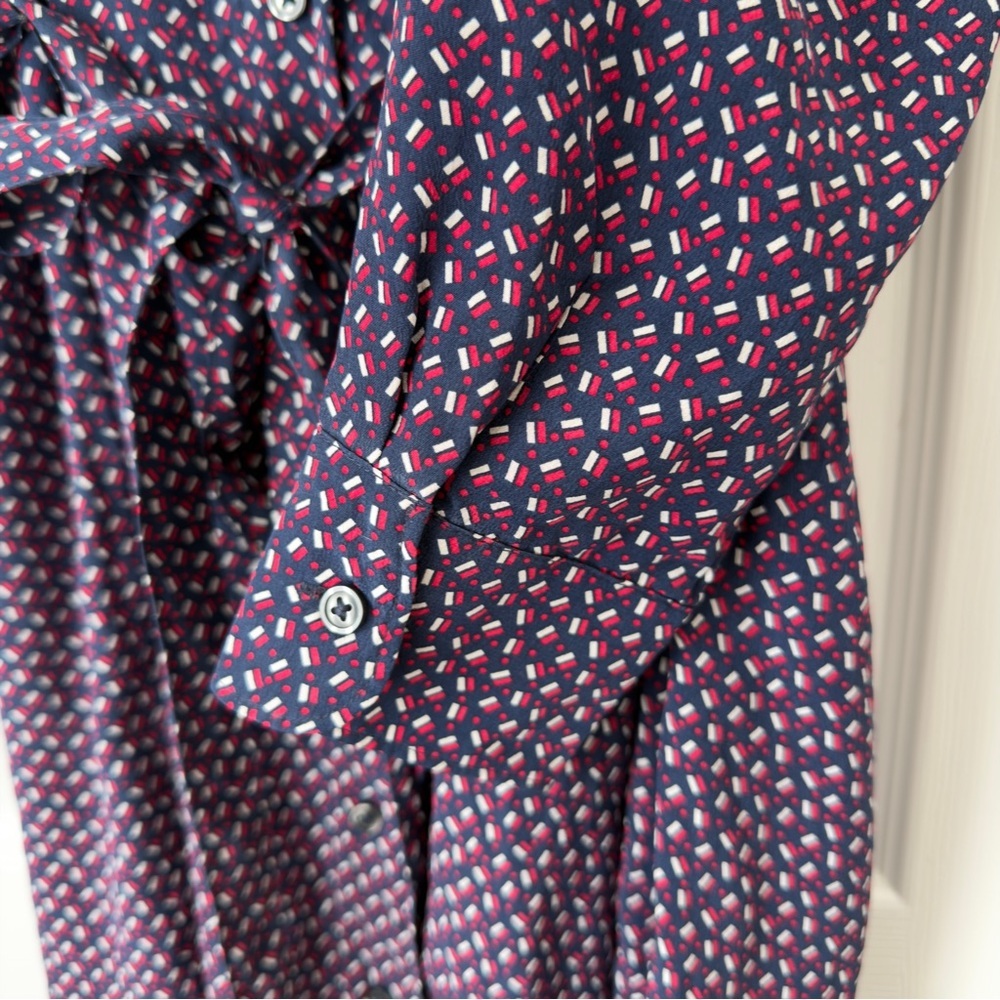 UNIQLO Long Sleeve Wrap Dress | UNIQLO Dress | Shirt Dress | Silk Dress | Small - Picture 7 of 10
